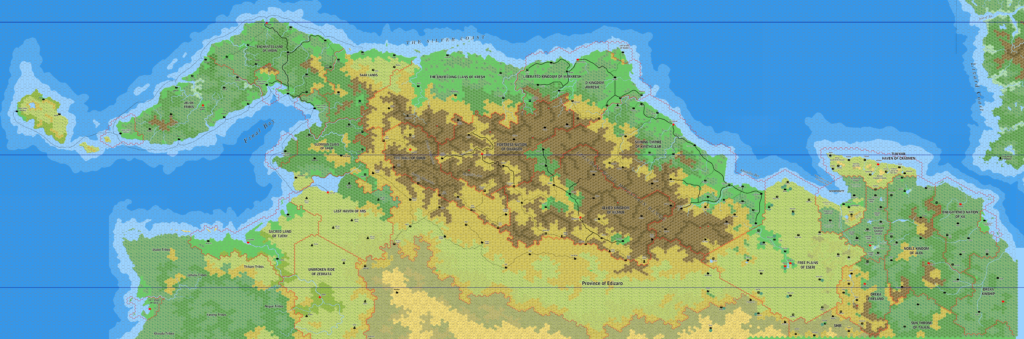 The Silver Coast, 8 miles per hex by Jose Ignacio Ramos Lomelin, May 2017