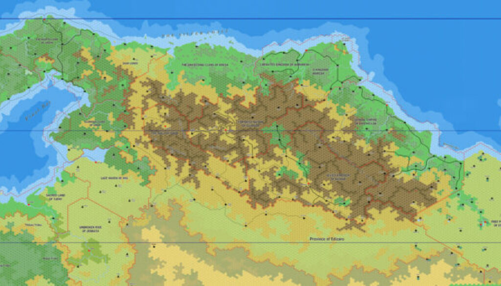The Silver Coast, 8 miles per hex by Jose Ignacio Ramos Lomelin, May 2017