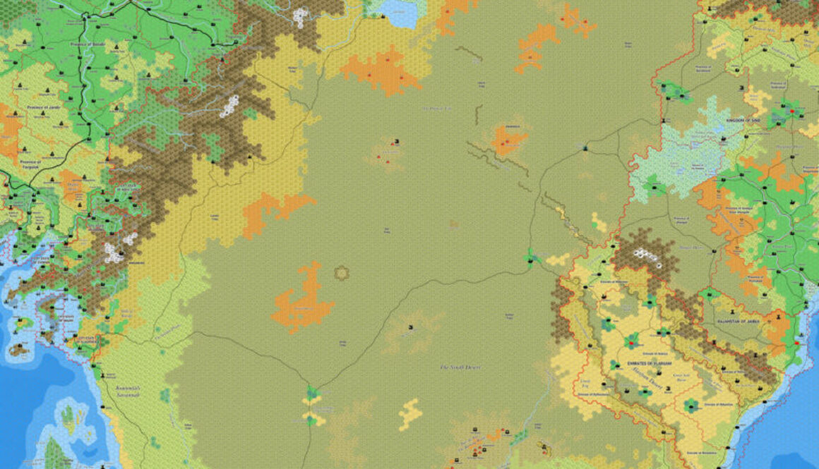 The Sindh Desert, 8 miles per hex by Jose Ignacio Ramos Lomelin, June 2017 (version 1)