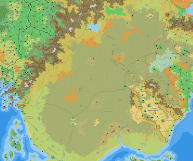 The Sindh Desert, 8 miles per hex by Jose Ignacio Ramos Lomelin, June 2017