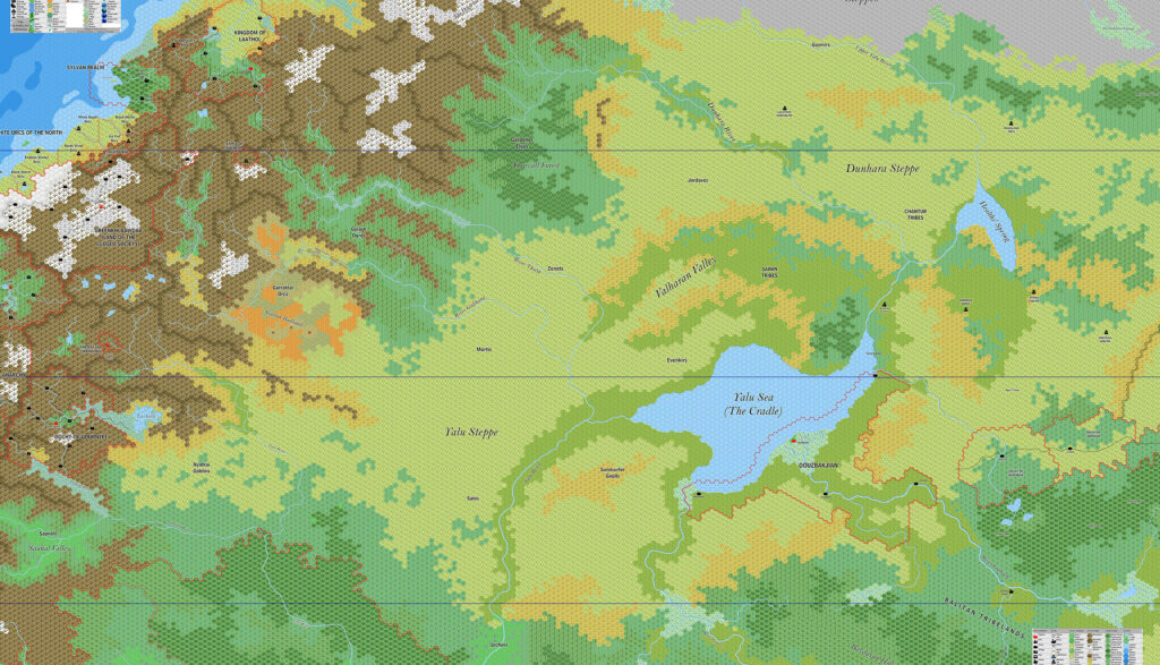 The Valharan Valley Region, 8 miles per hex by Jose Ignacio Ramos Lomelin, June 2017