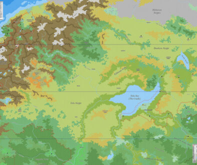 The Valharan Valley Region, 8 miles per hex by Jose Ignacio Ramos Lomelin, June 2017