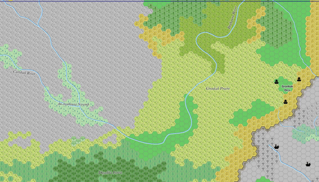 The Brahaura River area, 8 miles per hex by Jose Ignacio Ramos Lomelin, September 2017