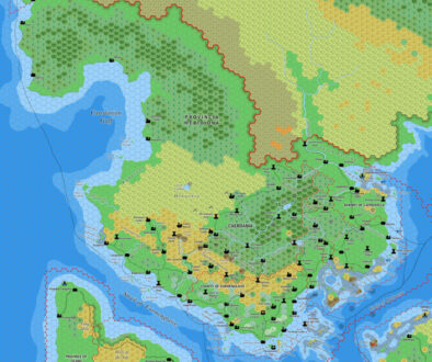 Caerdania and Meridiona, 8 miles per hex by Jose Ignacio Ramos Lomelin, October 2017 (version 1)