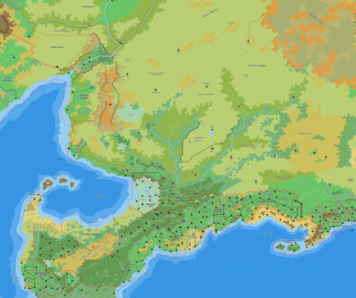 The Dravish Steppes, 8 miles per hex by Jose Ignacio Ramos Lomelin, September 2017