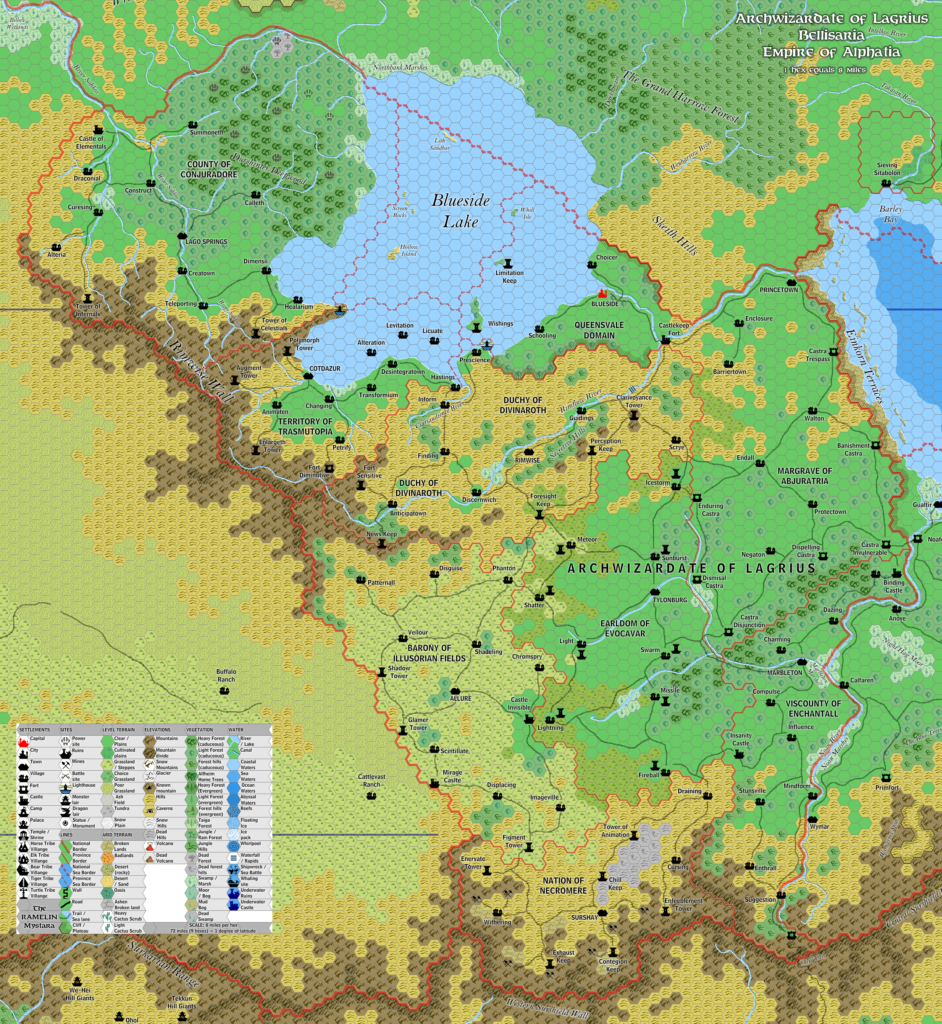 The Archwizardate of Lagrius, 8 miles per hex by Jose Ignacio Ramos Lomelin, July 2017