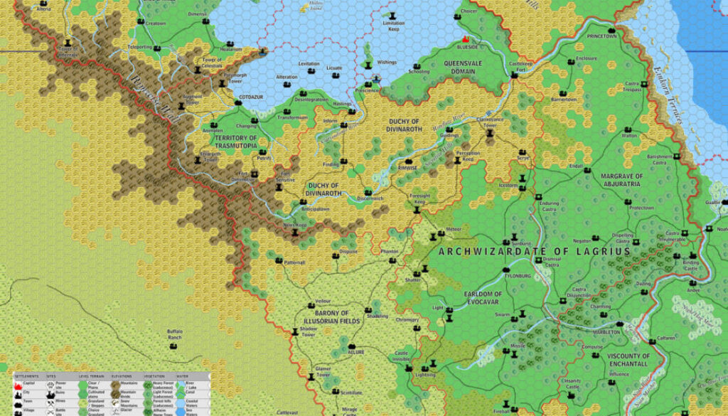 The Archwizardate of Lagrius, 8 miles per hex by Jose Ignacio Ramos Lomelin, July 2017