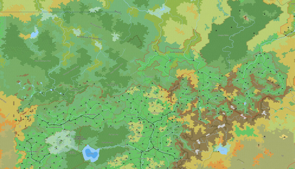 The Midlands, 8 miles per hex by Jose Ignacio Ramos Lomelin, July 2017