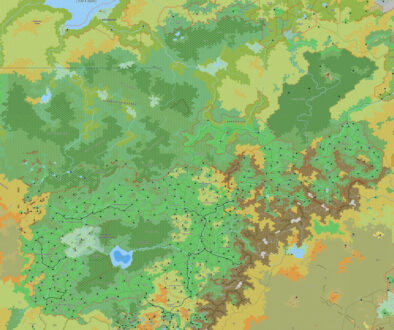 The Midlands, 8 miles per hex by Jose Ignacio Ramos Lomelin, July 2017