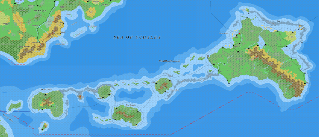 The Exarchate of the Pearl Islands, 8 miles per hex by Jose Ignacio Ramos Lomelin, September 2017 (Version 2)