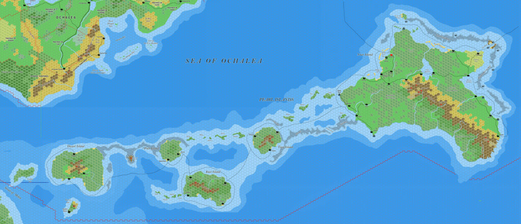 The Exarchate of the Pearl Islands, 8 miles per hex by Jose Ignacio Ramos Lomelin, September 2017 (Version 2)