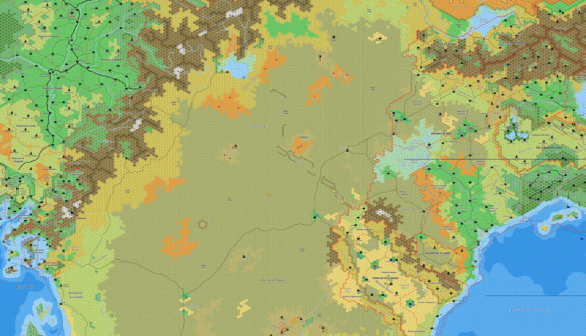 The Sindh Desert, 8 miles per hex by Jose Ignacio Ramos Lomelin, October 2017 (version 2)