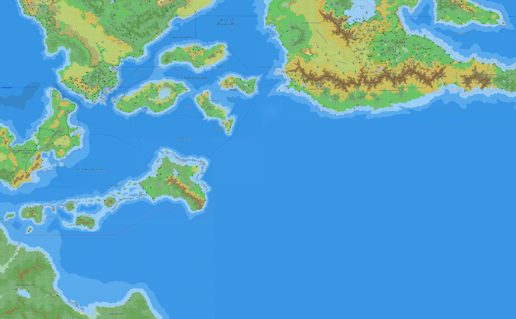 The South Sea, 8 miles per hex by Jose Ignacio Ramos Lomelin, November 2017