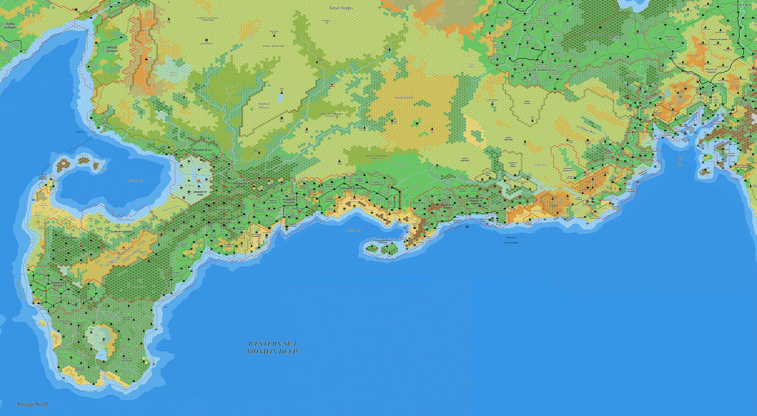 Southold, 8 miles per hex by Jose Ignacio Ramos Lomelin, July 2017 (version 3)