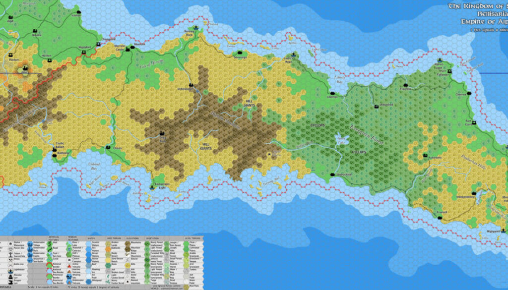 The Kingdom of Surshield, 8 miles per hex by Jose Ignacio Ramos Lomelin, July 2017