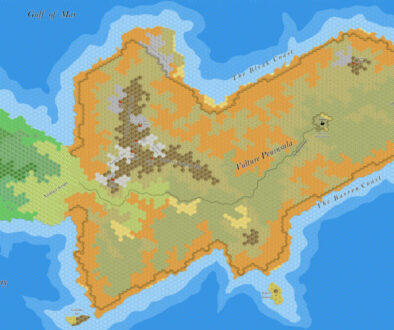 The Vulture Peninsula, 8 miles per hex by Jose Ignacio Ramos Lomelin, July 2017 (version 2)