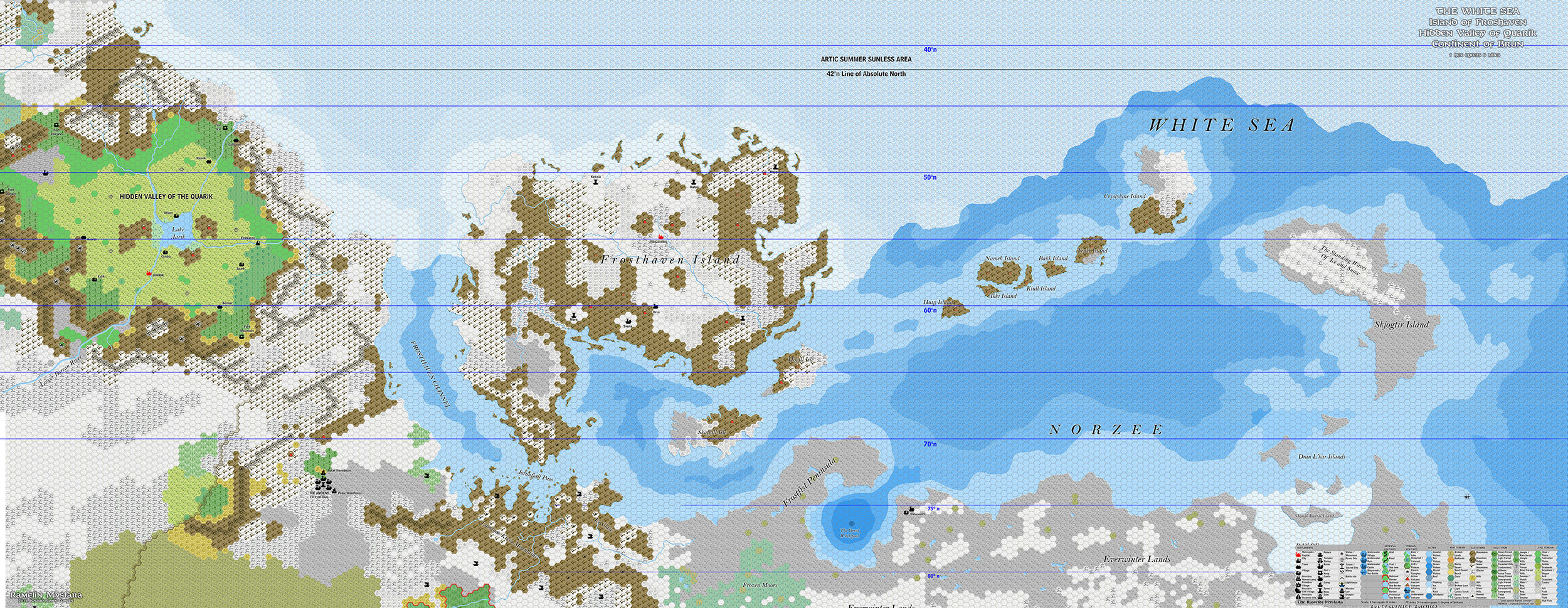 The White Sea, 8 miles per hex by Jose Ignacio Ramos Lomelin, September 2017