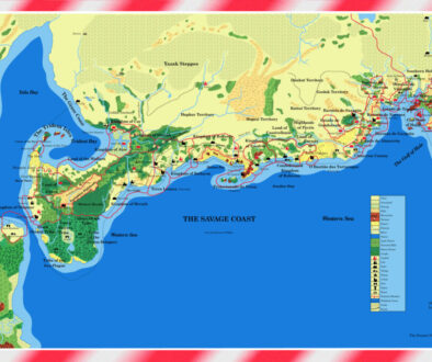 Replica of Savage Baronies’ poster map of the Savage Coast, February 2026