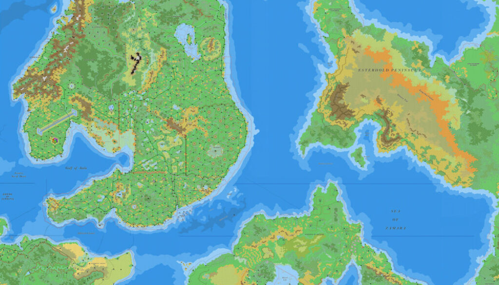 The Alphatian Empire, 8 miles per hex by Jose Ignacio Ramos Lomelin, January 2018
