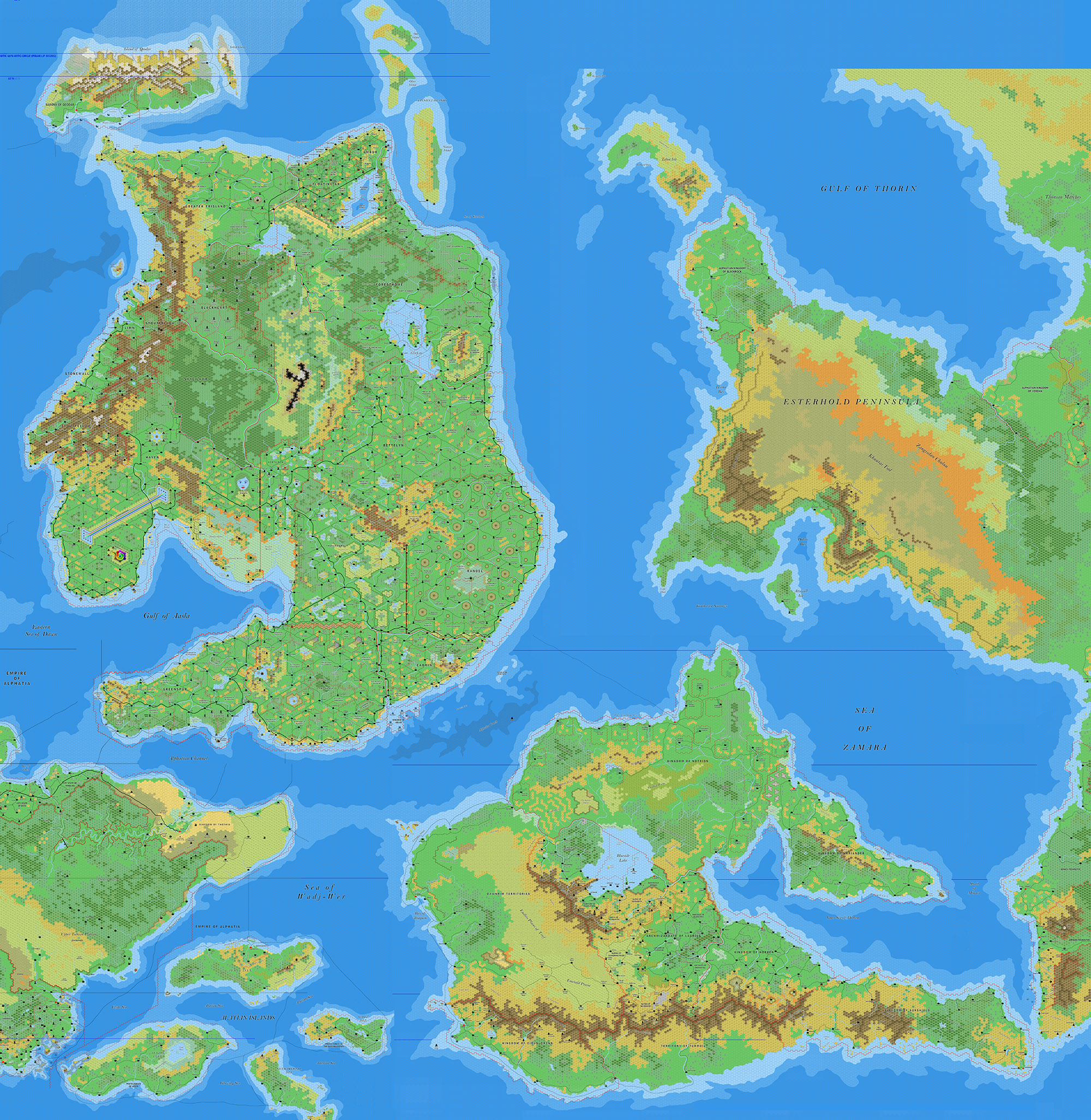 The Alphatian Empire, 8 miles per hex by Jose Ignacio Ramos Lomelin, January 2018