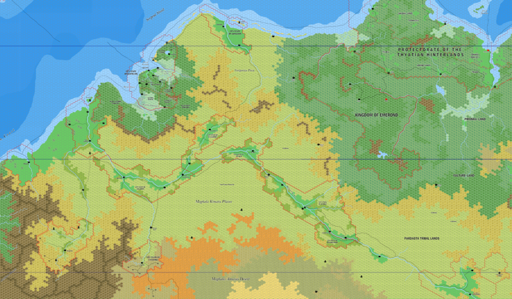 Davanian City States, 8 miles per hex by Jose Ignacio Ramos Lomelin, May 2017