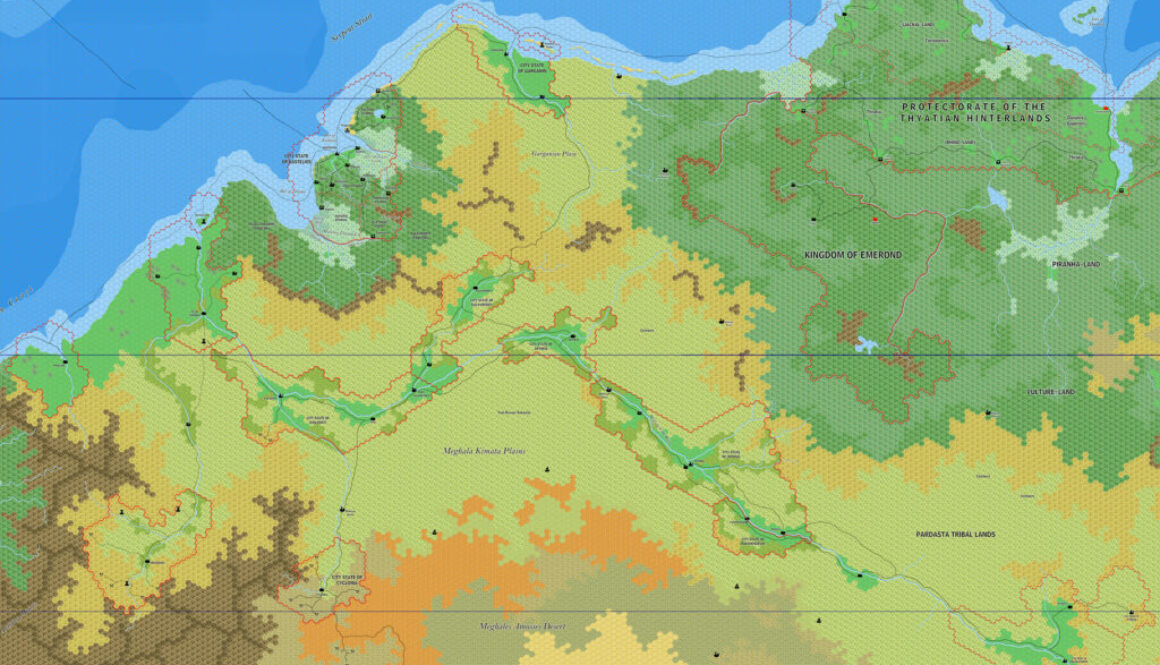 Davanian City States, 8 miles per hex by Jose Ignacio Ramos Lomelin, May 2017