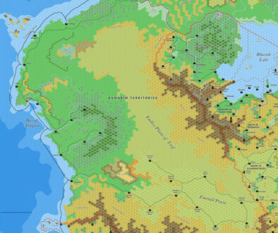 The Dawnrim Territories, 8 miles per hex by Jose Ignacio Ramos Lomelin, March 2018