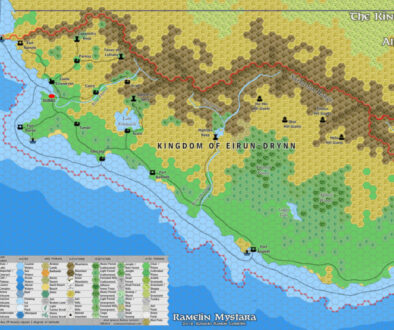 The Kingdom of Eirun-Drynn, 8 miles per hex by Jose Ignacio Ramos Lomelin, March 2018
