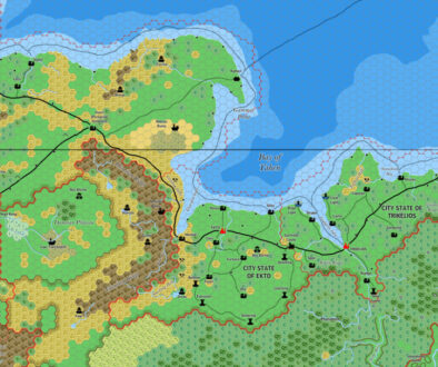 City States of Ekto and Trikelios, 8 miles per hex by Jose Ignacio Ramos Lomelin, March 2018 (version 2)