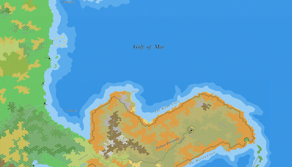 The Gulf of Mar, 8 miles per hex by Jose Ignacio Ramos Lomelin, November 2017