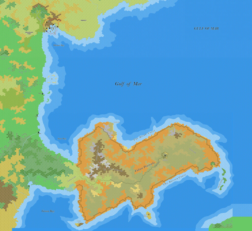 The Gulf of Mar, 8 miles per hex by Jose Ignacio Ramos Lomelin, November 2017