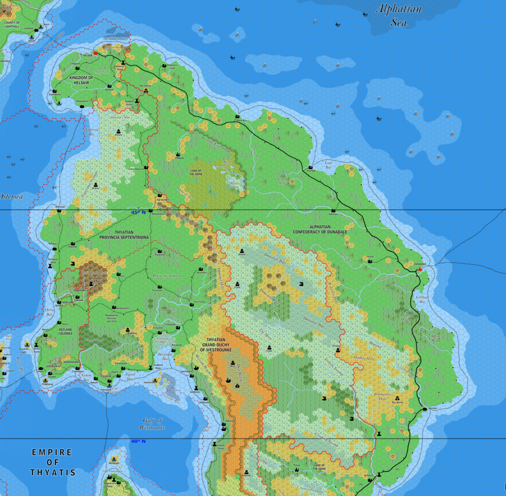 Northern Isle of Dawn, 8 miles per hex by Jose Ignacio Ramos Lomelin, March 2018
