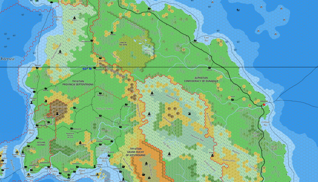 Northern Isle of Dawn, 8 miles per hex by Jose Ignacio Ramos Lomelin, March 2018