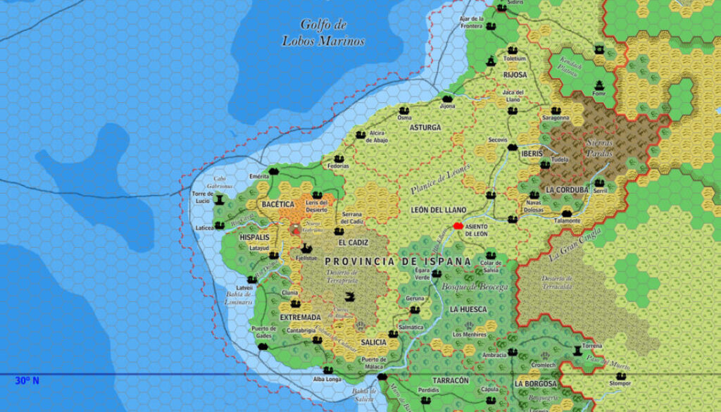 Ispana and Kendach, 8 miles per hex by Jose Ignacio Ramos Lomelin, March 2018