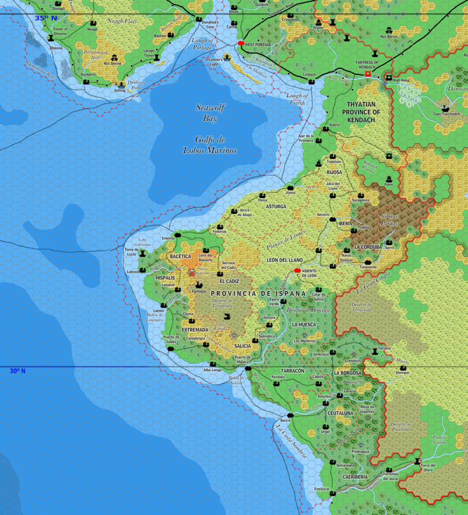 Ispana and Kendach, 8 miles per hex by Jose Ignacio Ramos Lomelin, March 2018