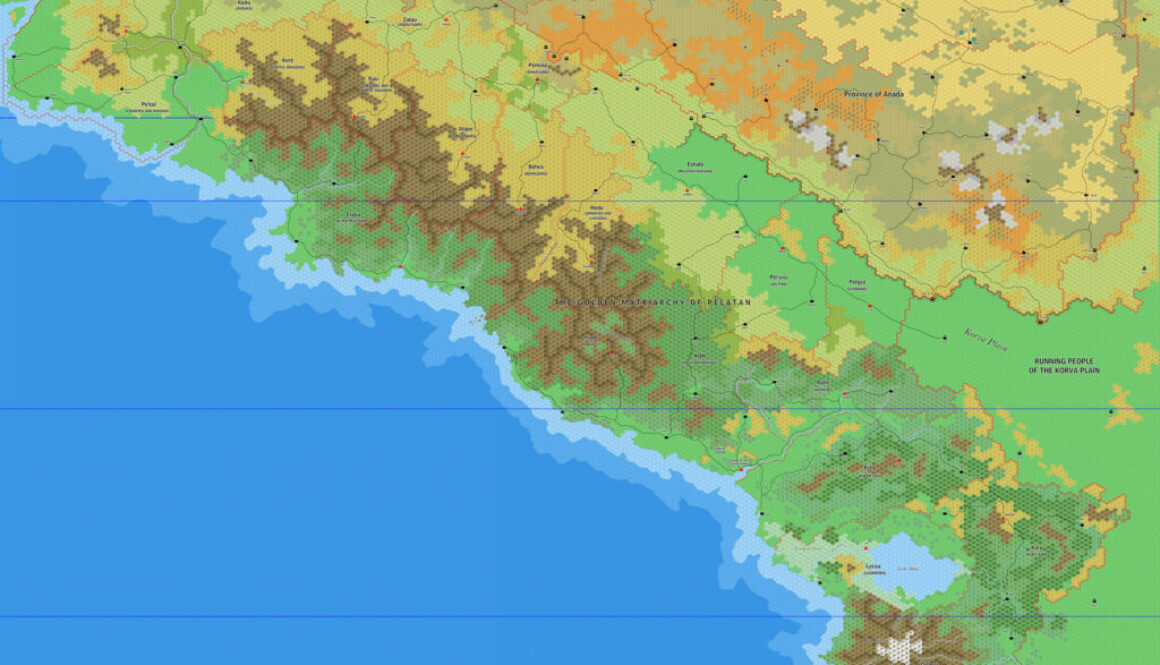 Pelatan, 8 miles per hex by Jose Ignacio Ramos Lomelin, February 2018