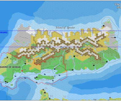 Kingdom of Qeodhar, 8 miles per hex by Jose Ignacio Ramos Lomelin, March 2018 (version 2)