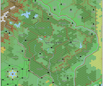 The Kingdom of Shiye-Lawr, 8 miles per hex by Jose Ignacio Ramos Lomelin, March 2018
