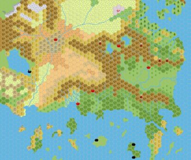 Known World 1000 BC, 24 miles per hex, by John Calvin, September 2008