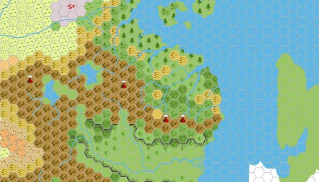 Moadreg 1000 BC, 24 miles per hex, by John Calvin, February 2009