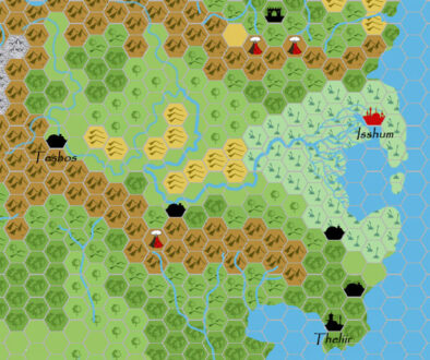 Mogreth 2300 BC, 24 miles per hex, by John Calvin, March 2009