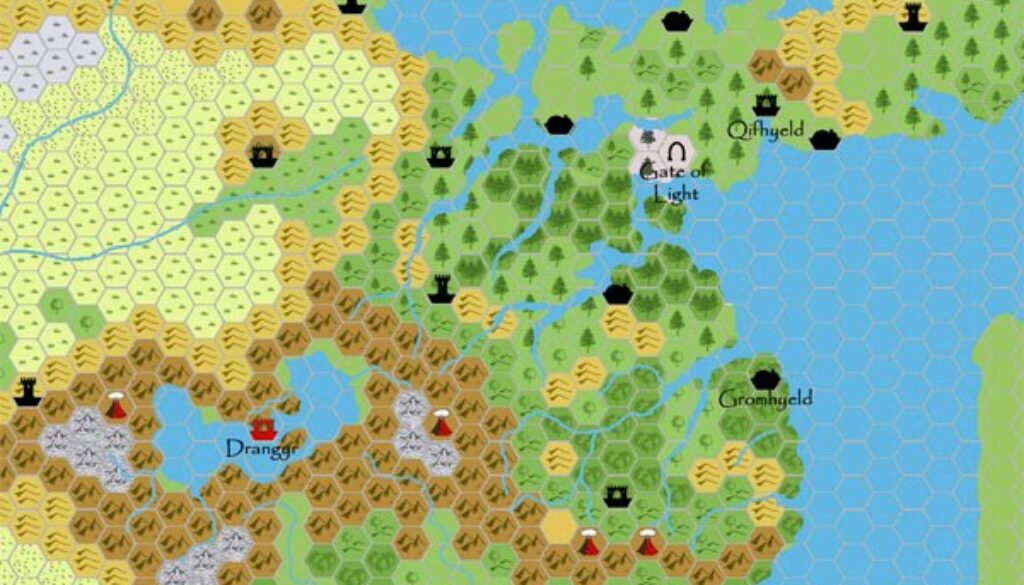 Shimmering Lands 2300 BC, 24 miles per hex, by John Calvin, March 2009