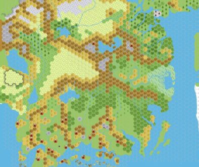 Taymora 2300 BC, 24 miles per hex, by John Calvin, March 2009