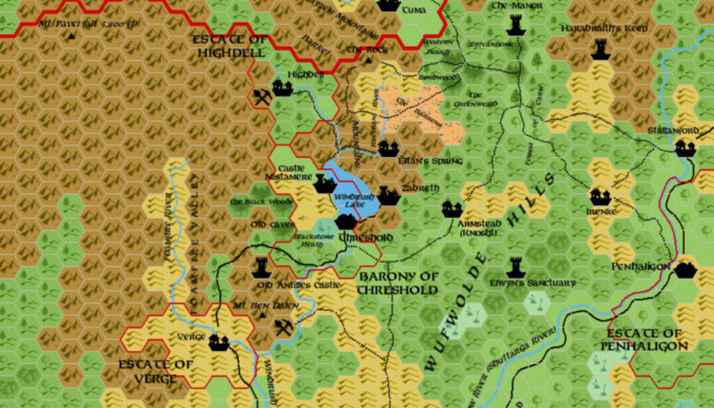 Threshold Area (PC Version), 2.7 miles per hex, by John Calvin, September 2008