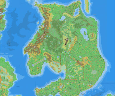 Mainland Alphatia, 8 miles per hex by Jose Ignacio Ramos Lomelin, March 2018 (version 1)