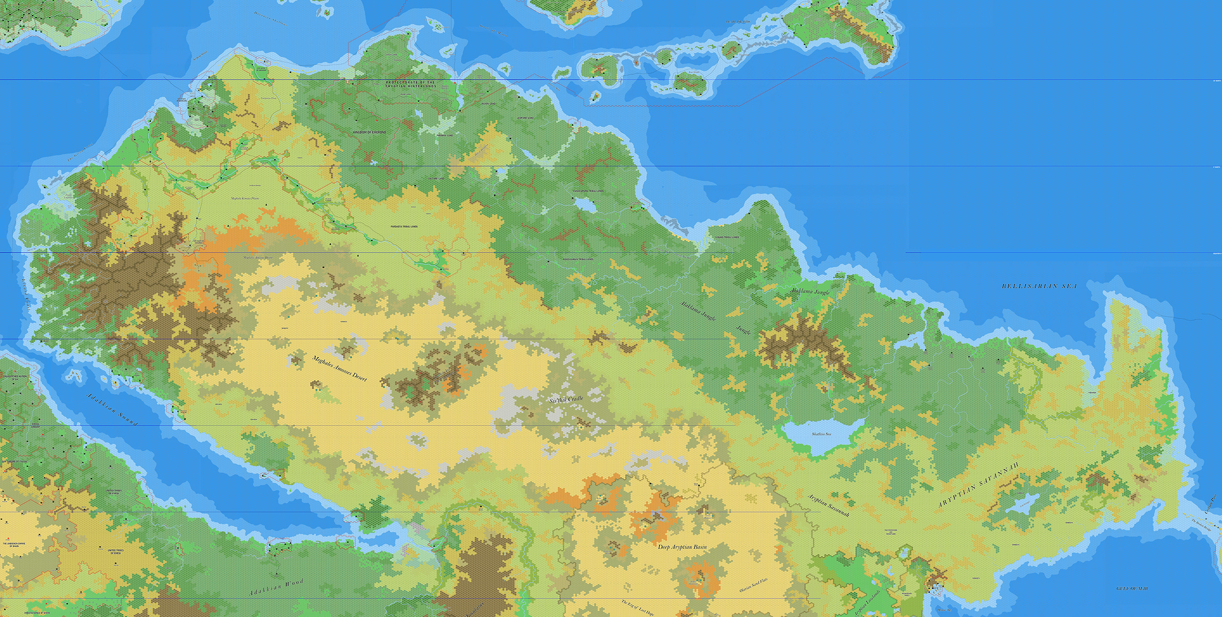 Fricana, 8 miles per hex by Jose Ignacio Ramos Lomelin, December 2021 (version 2)