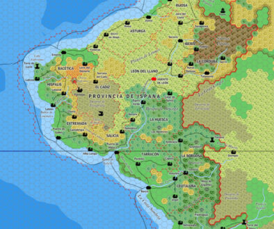 Province of Ispana, 8 miles per hex by Jose Ignacio Ramos Lomelin, August 2018 (version 2)