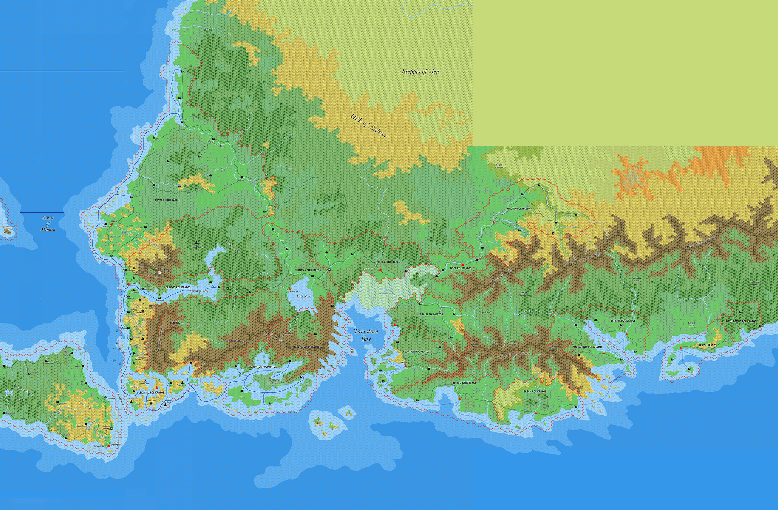 Minaea, 8 miles per hex by Jose Ignacio Ramos Lomelin, July 2019