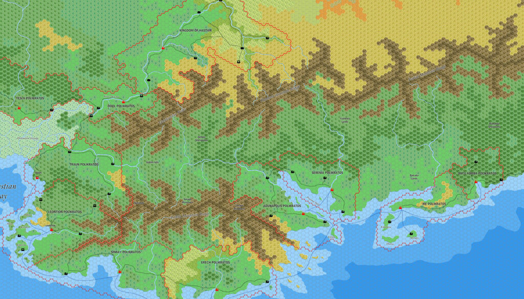 Eastern Minaea, 8 miles per hex by Jose Ignacio Ramos Lomelin, July 2019