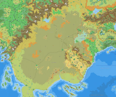 The Sindh Desert, 8 miles per hex by Jose Ignacio Ramos Lomelin, March 2018 (version 3)